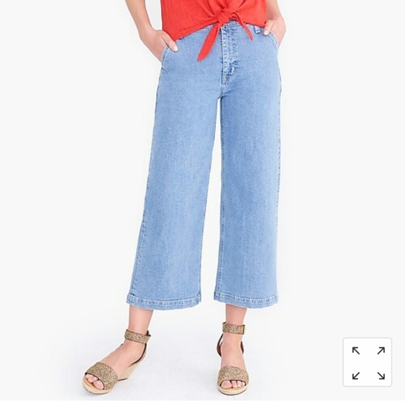 JCREW Factory 10" highest-rise wide-leg jean - Picture 3 of 5